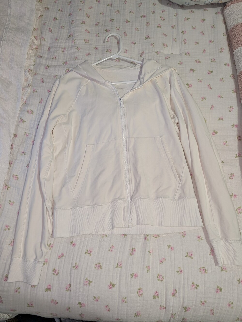 Lululemon Classic Women's White Zip-Up Hoodie